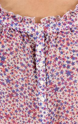 Chemisier Tunique Divided By H&M Taille 38 - Imprimé Floral, 100% Viscose, Très Bon état Comme Neuf
